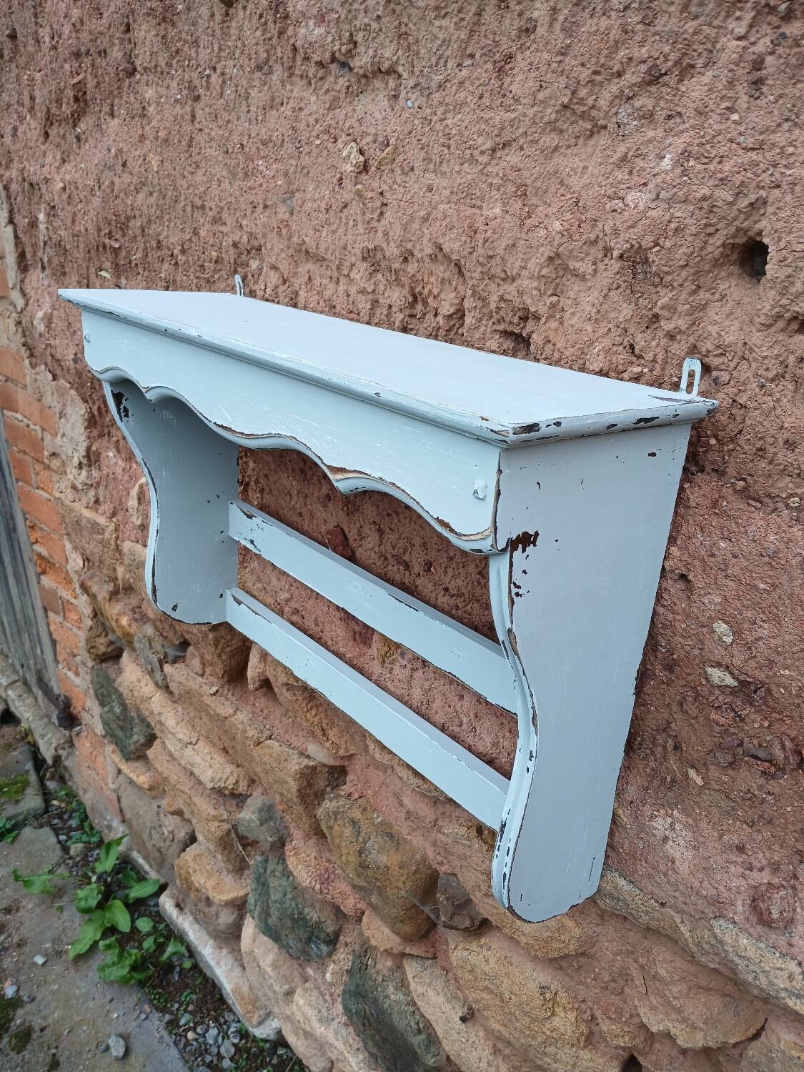 Étagère murale ancienne en bois