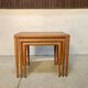 Nest of Tables in Oak Wood, Denmark 1960s, Set of 3