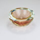 Large Faceted Murano Glass Bowl for Caviar, Italy, 1960s