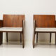 Paire de fauteuils moderniste acajou 1920/30