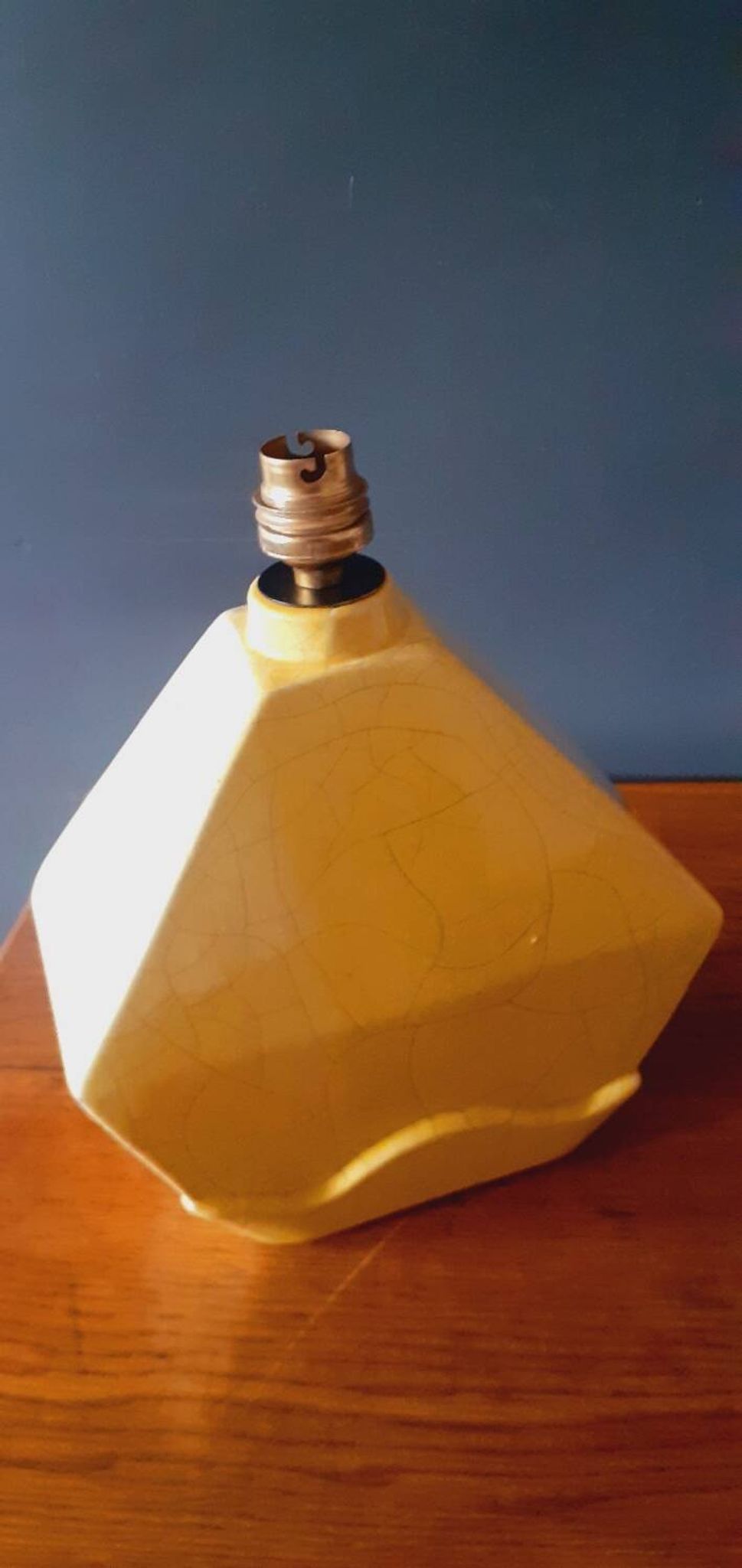 Vintage 50s cracked ceramic lamp