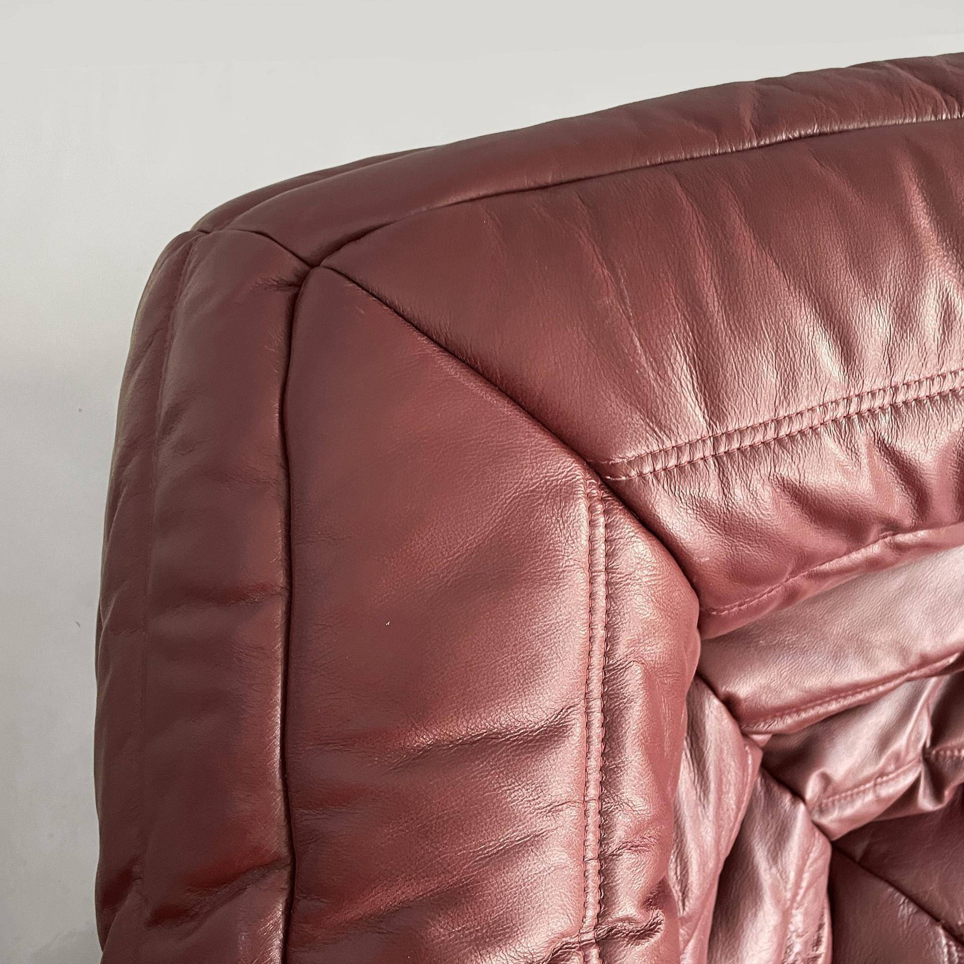 Modern French Togo leather sofa
