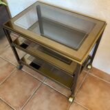 TV furniture brass and chrome design