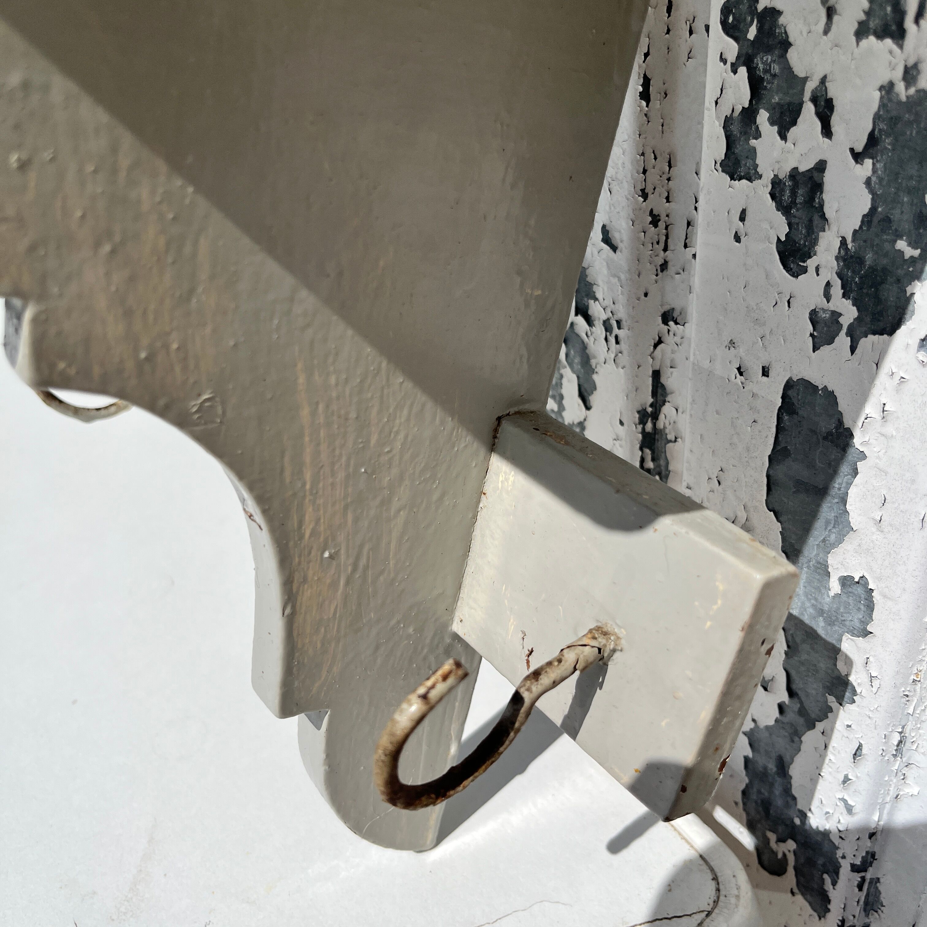 Painted wooden kitchen shelf