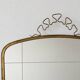 Large Mid-Century Modern Wall Mirror with Brass Crown from Münchner Zierspi