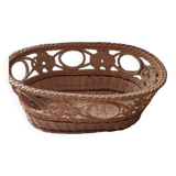 Woven wicker basket
