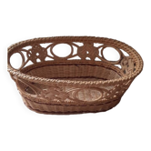 Woven wicker basket