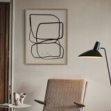 Abstract lines giclee print, 50x70cm