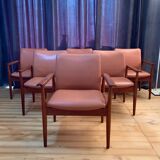 Set of six Diplomat armchairs, model 209 by Finn Juhl, Cado, 1960s