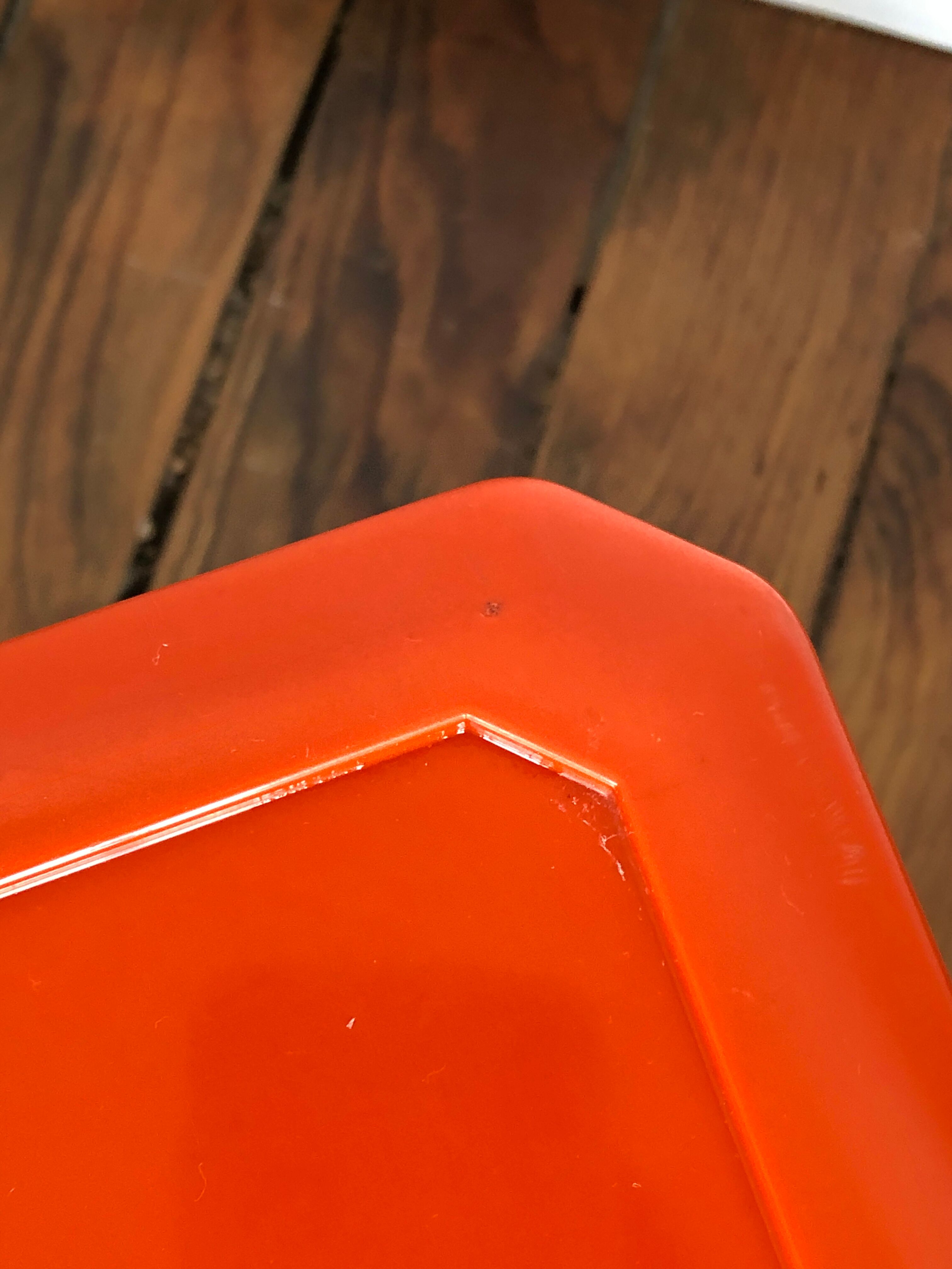 Orange coffee table 60's - 70's Gilac