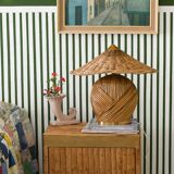 Pencil reed Table Lamp mid century modern