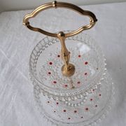 Plateau à étages En verre série Paloma, Attribué à Walther Glas.  1970