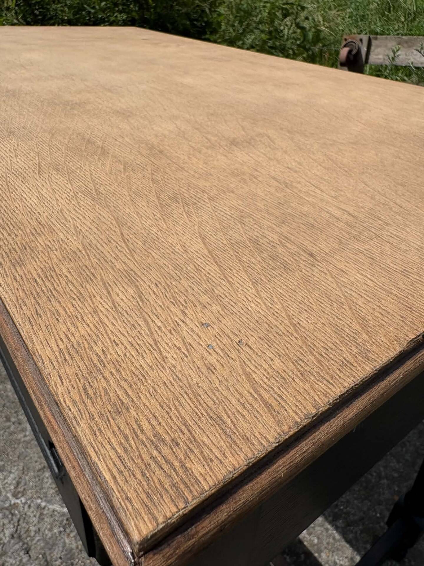 Wood and black desk