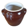 Pot en céramique brun foncé