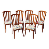 6 chaises Baumann, tissu Kandinsky