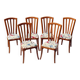 6 chaises Baumann, tissu Kandinsky
