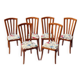 6 chaises Baumann, tissu Kandinsky