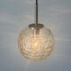 Hanging lamp in hand-blown white glass by Doria Leuchten, 1960s Germany