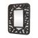 Unique vintage floral ceramic wall mirror by an artist
