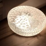 Grand plafonnier encastré en verre clouté