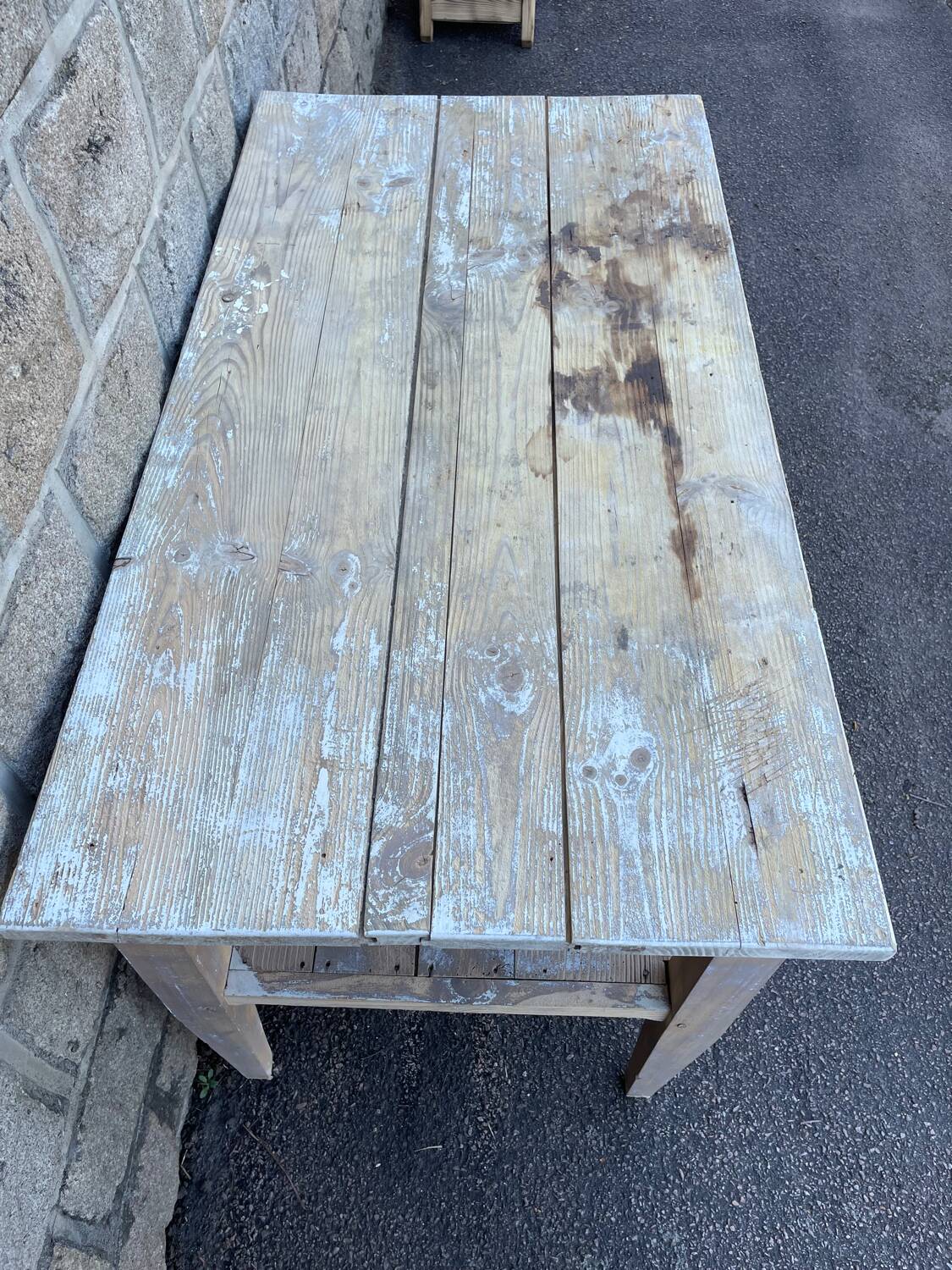 Large French Industrial Draper's Table