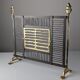 Brass and wrought iron fireplace screen by David Marshall, Spain, 1970s