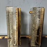 Pukeberg Wall Lamps – Pair Scandinavian Glass Sconces 1960s