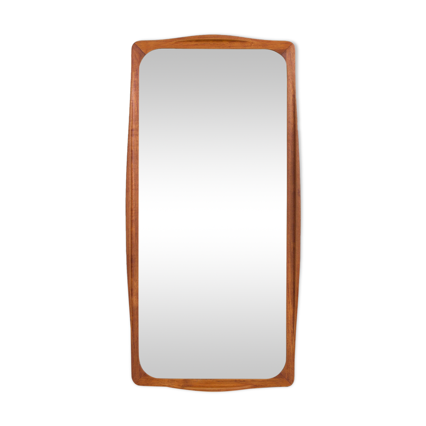 Miroir en teck danois du milieu du siècle, années 1960