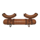 Varnished bamboo coat rack