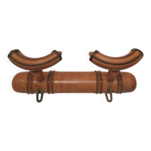 Varnished bamboo coat rack