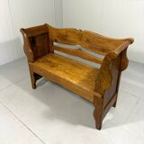 Antique oak bench in Biedemeier style 1860-1900