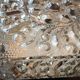 Square ceiling lamp in bubbled glass 60/70s