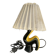 50s Vallauris black and yellow ceramic lamp