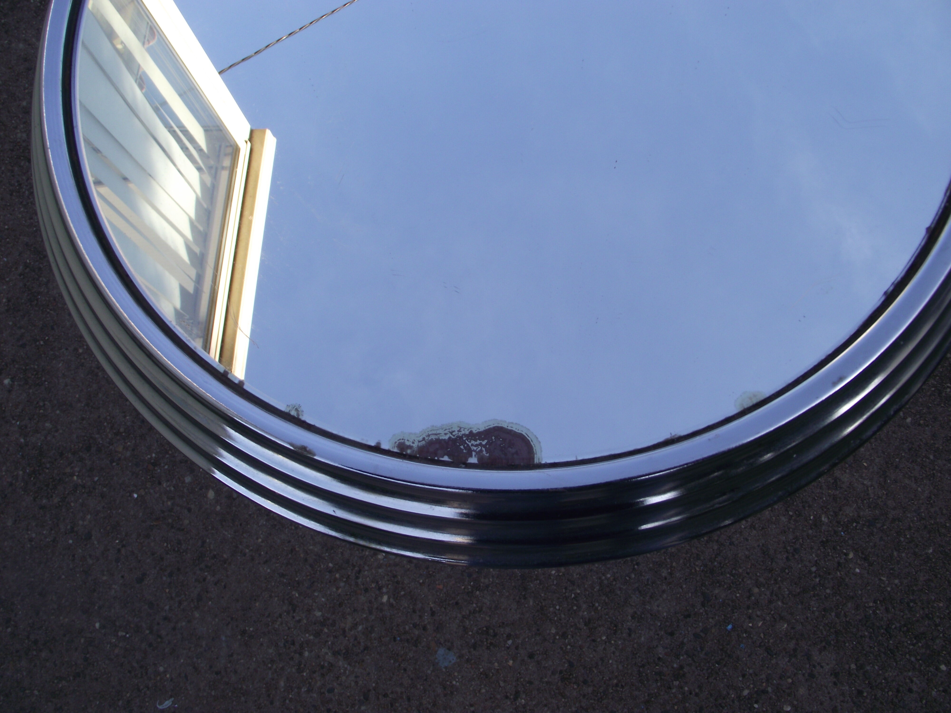 Chrome metal guerrilla and bistro mirror