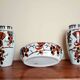 Keller e guérin luneville 1930: jardiniere and its 2 vases art deco period