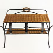 Rattan and metal magazine holder 1960
