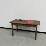 Small walnut farmhouse table with spindle legs