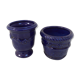 Lot of 2 old planters blue