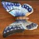 Papillon bleu à accrocher en céramique