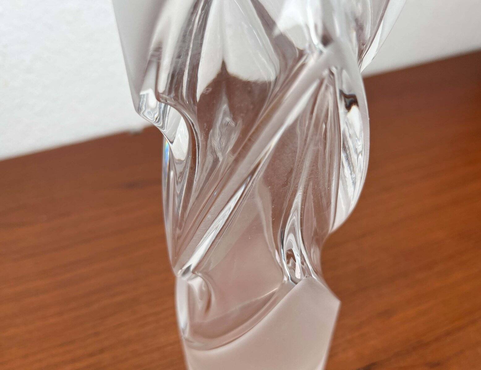 Vintage glass vase from the German Malachit series by Peill & Putzler, 1970s.