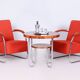Bauhaus Armchairs in Beech & Chrome attributed to Mücke-Melder, Czech, 1930s, Set of 2