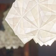 Japanese Style Hand-folded White Paper Pendant Lighting "Siphonia"