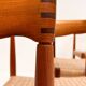 Refurbished set of 4 papercord chairs by H. Klein for Bramin, 1960s