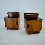 Pair of Midcentury Czechoslovakian Bedside Tables, 1940s