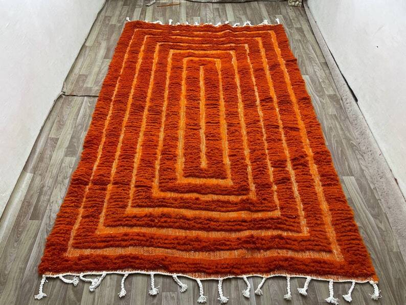 Incredible orange Moroccan rug 150/250cm