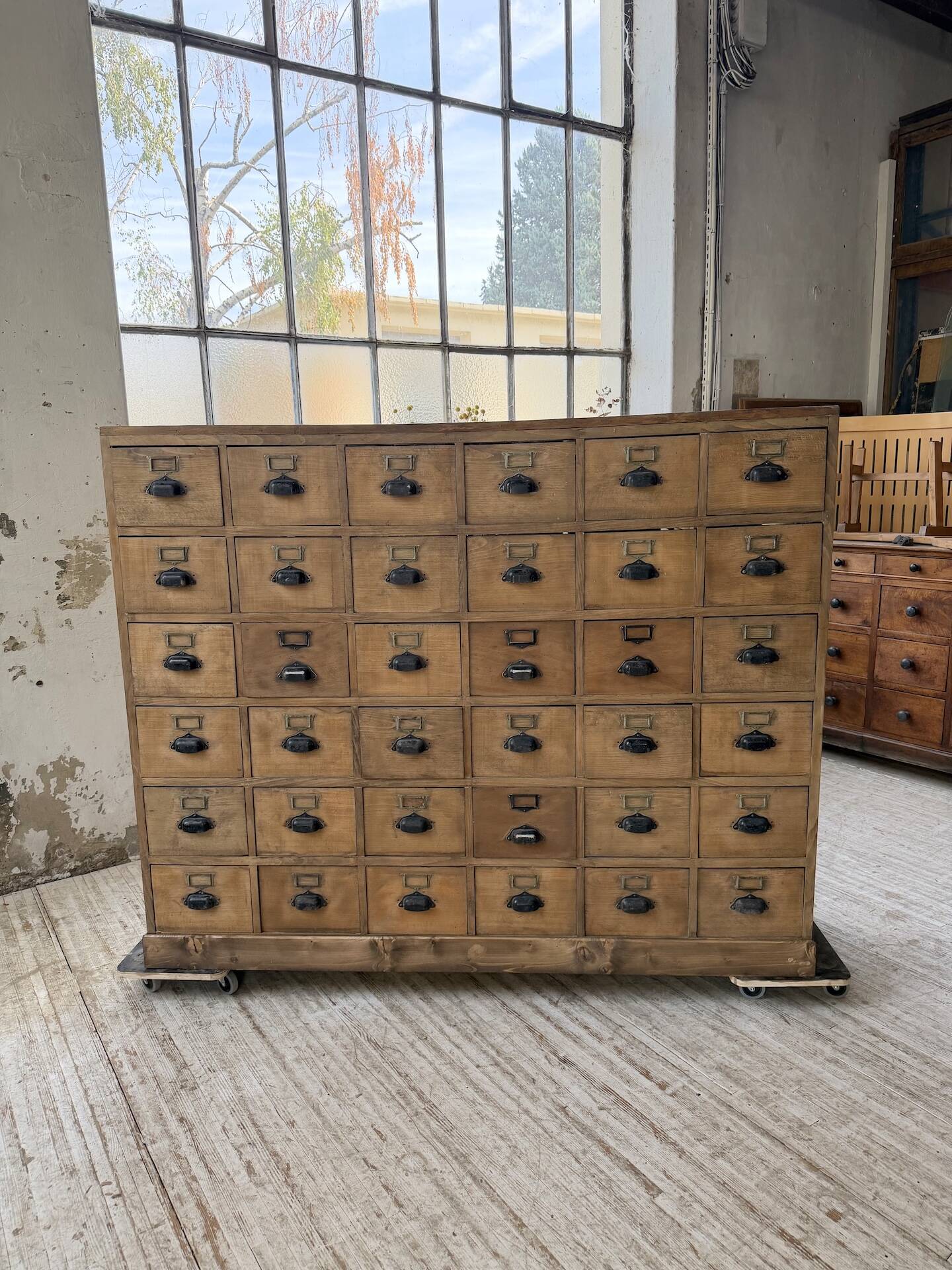 1950s pine workbench XL 160cm