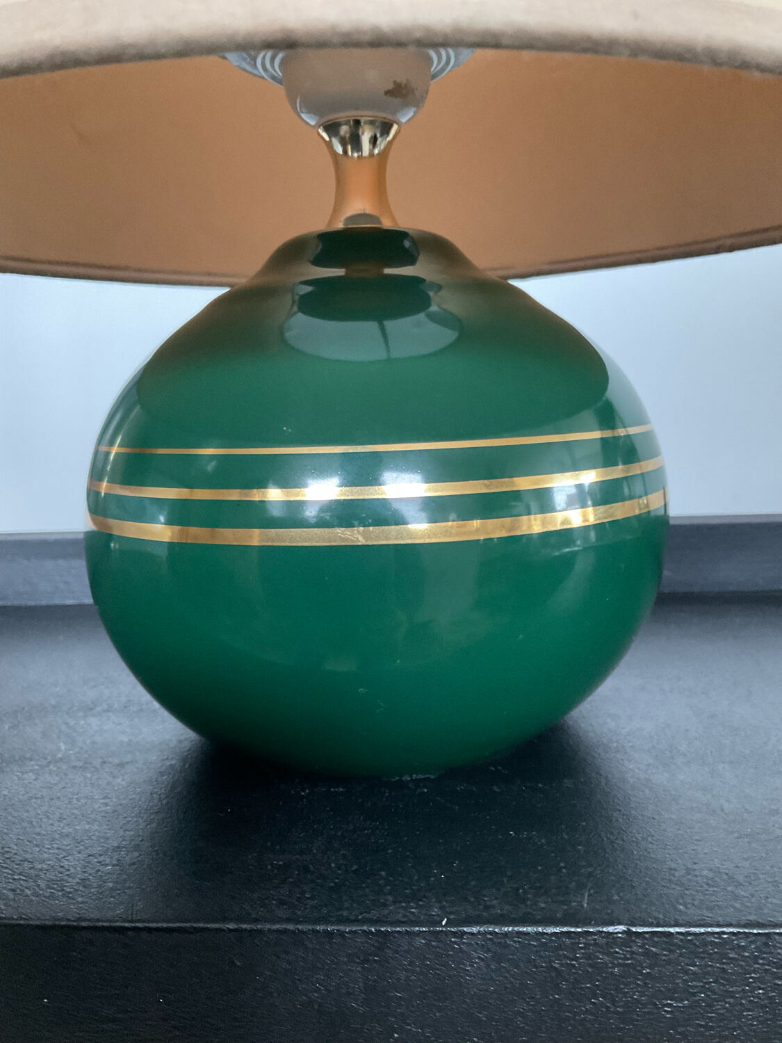 Vintage glazed ceramic lamp