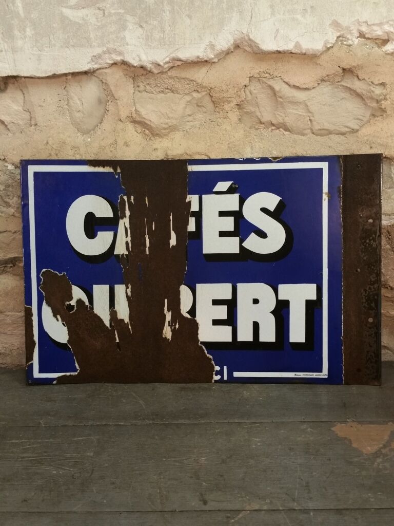 Plaque publicitaire Cafés Gilbert