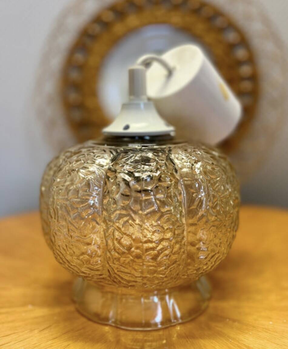 Vintage glass pendant light 1960