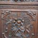 Bookcase showcase in carved oak 19th century